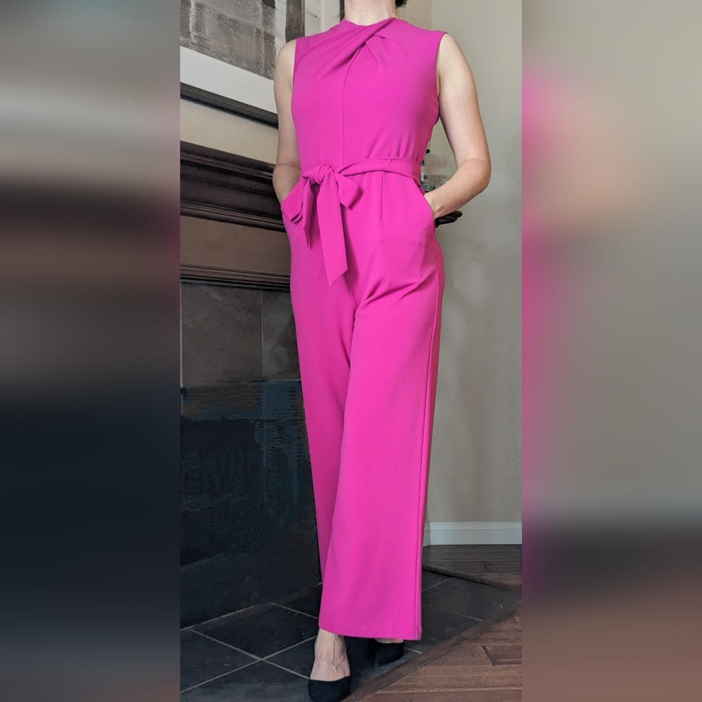 Elegant Pink Sleeveless Jumpsuit